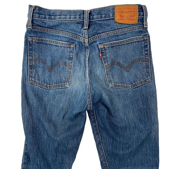 Levi's SIZE 27 Levi's White Oak Cone Denim Wedgie Icon Ankle Jeans (Button Fly) - Picture 5 of 8